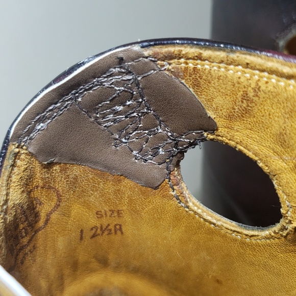 Nocona Cowboy Boots Vintage 1980s Dark Chocolate Tall Women's Size 12 1/2 R - Picture 15 of 16